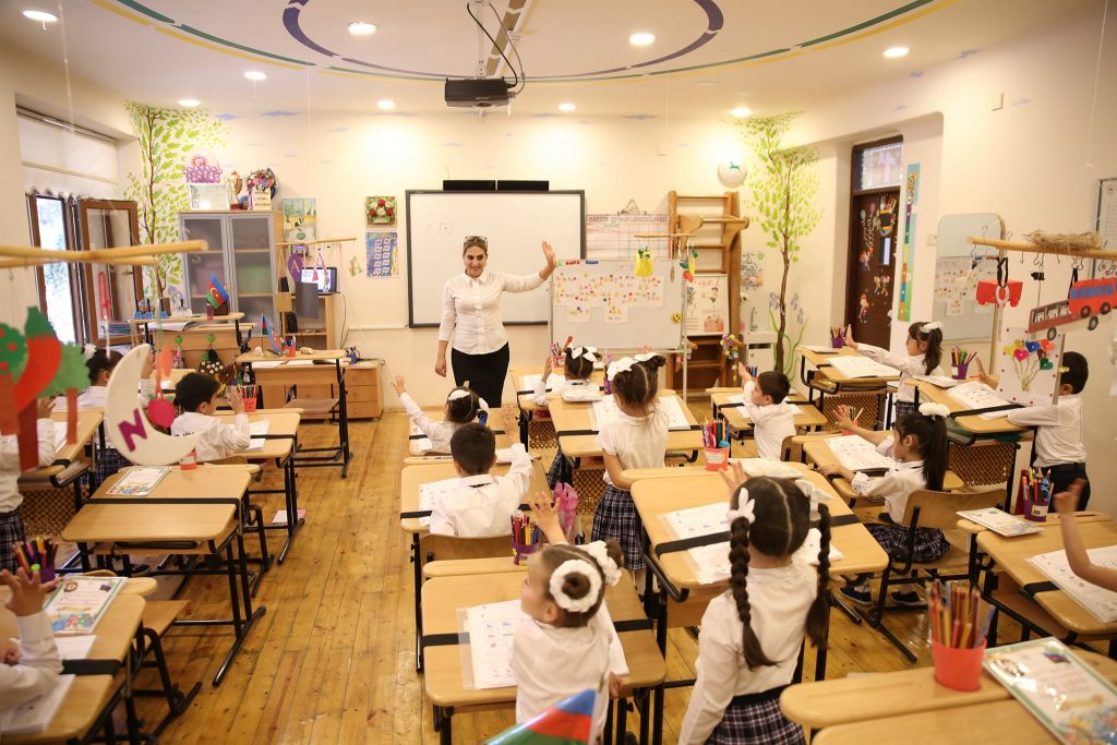 Пример использования здоровьесберегающих технологий Базарного: общий вид кабинета. В одной из школ г. Баку, Азербайджан.