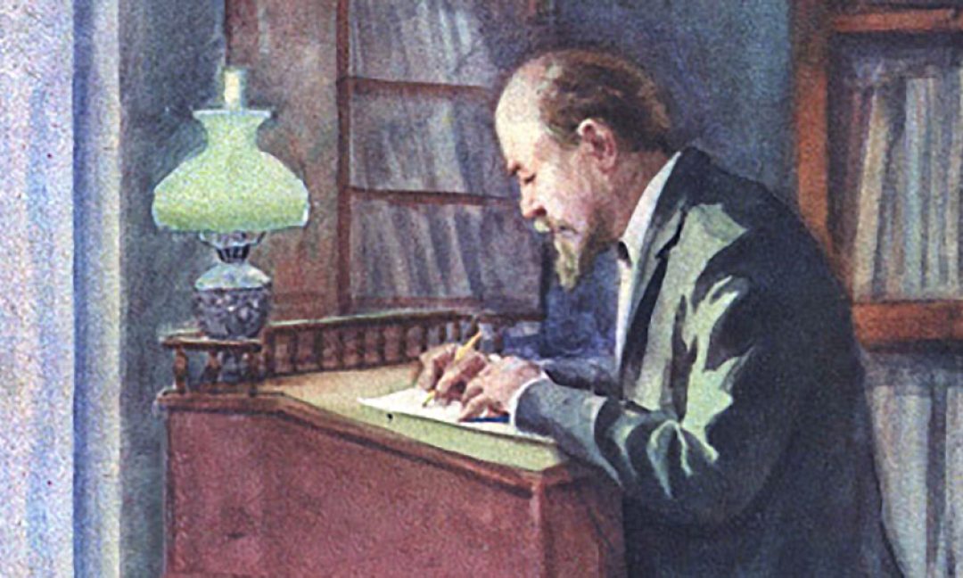 Ленин работал стоя за конторкой