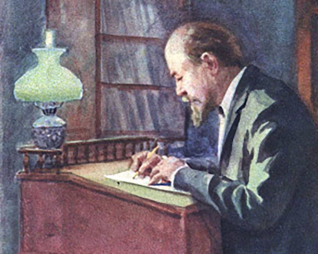 Ленин работал стоя за конторкой